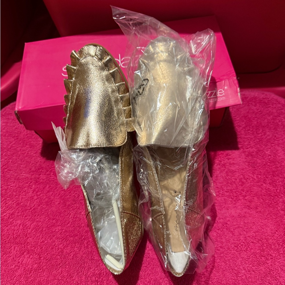 Gold Women's Loafers